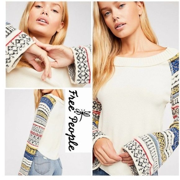 Free People Sweaters - Free People Fairground Cream Thermal(472)